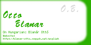 otto blanar business card