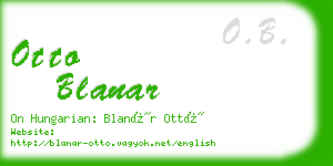 otto blanar business card